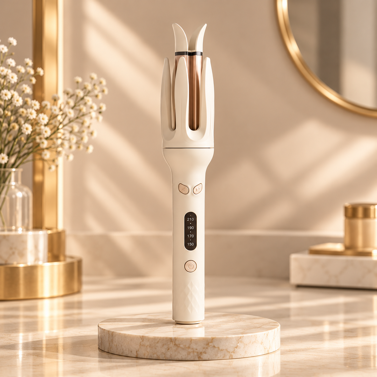 Automatic Rotating Hair Curling Wand with Ionic Tech